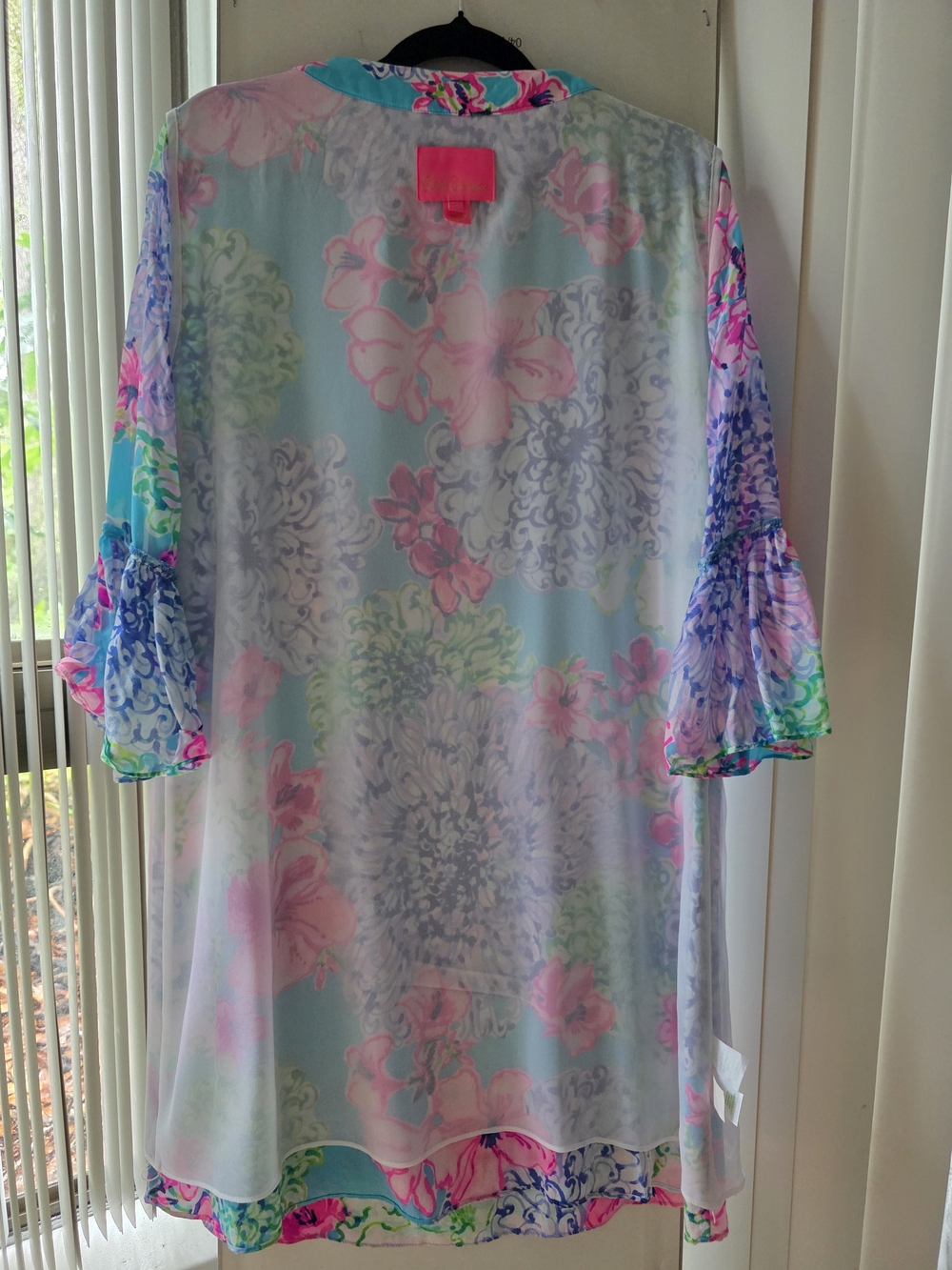 Lilly Pulitzer Elenora Silk Embellished Dress Totally Blossom Size S FLAW - Picture 5 of 16